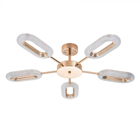 Потолочная люстра на штанге Arte Lamp Ovale A2489PL-5GO (LED, 220V, пульт управления)