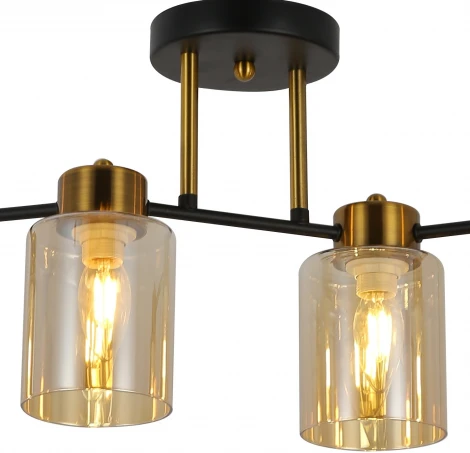 Потолочная люстра на штанге ILLUMICO IL6111-4COU-79 BK GD Qui (220V)