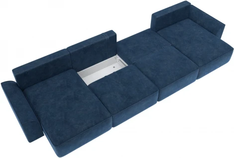 Диван п-образный Лига-048 НПБ лонг Лига Диванов (Велюр) арт.128347