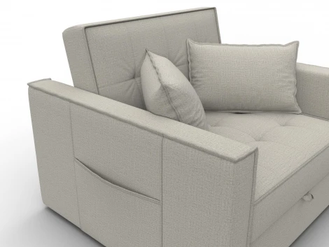 Кресло-кровать Лига-104 (80) (ЛДСП,Брус,Фанера,Рогожка/Бежевый) Лига Диванов 134842