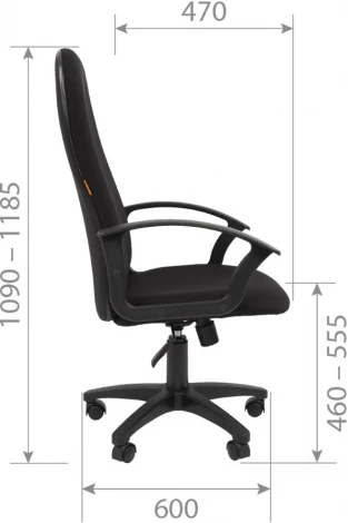 Компьютерное кресло CHAIRMAN 289 (Пластик,Ткань/Черный)