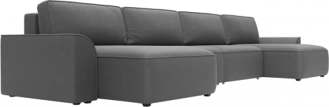 Диван п-образный Лига-048 НПБ лонг Лига Диванов (Замша) арт.128362