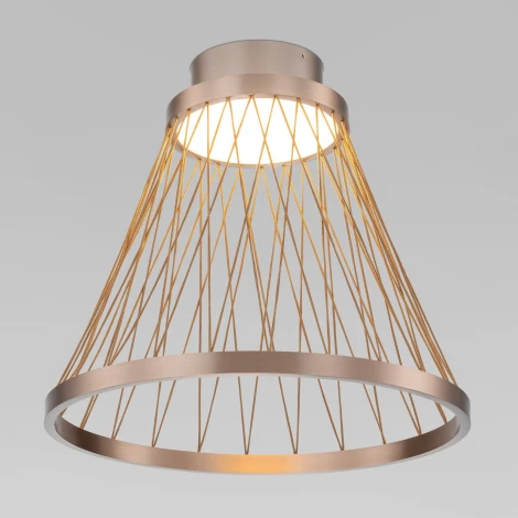 Потолочный светильник круглый Eurosvet Cesta 40018/1 LED коричневый (220V, круглые)