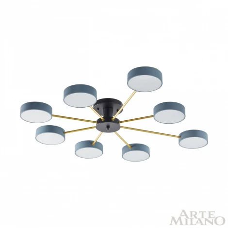 Потолочная люстра на штанге Arte Milano Ferrara 252006/8 Bk/Gr (LED, 220V, круглые)