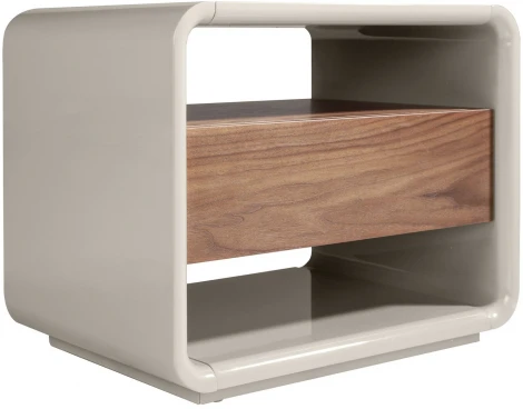 Прикроватная тумбочка 7134/MB2202NS из ореха и лакированного МДФ Angel Cerda арт.157600