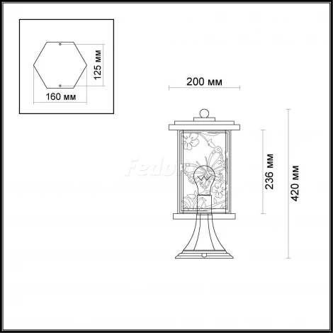 Наземный фонарь Odeon Light Papion 4038/1B