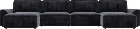 Диван п-образный Лига-048 НПБ лонг Лига Диванов (Велюр) арт.128358