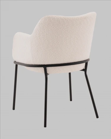 Стул с подлокотниками Кози new ткань букле молочный Stool Group арт.УТ000040875