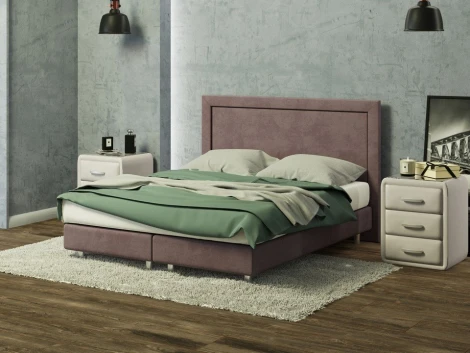 PROxSON Кровать London Boxspring Lift (Ткань: Велюр Ultra Горячий шоколад) 140x200