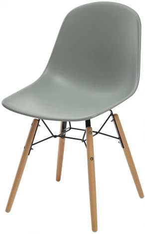 Обеденный стул M-City BONNIE 292-DPP серый с деревянными ножками