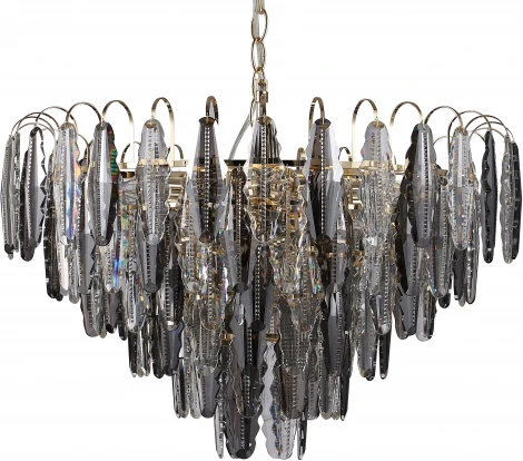 Подвесная большая люстра Stilfort Florin 1021/03/18P (220V, хрусталь, на цепи, круглые)