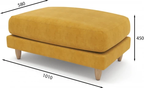 Банкетка Arsko Корс 2 горчичный велюр