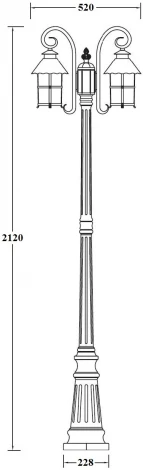 Наземный фонарь IP44 Oasis Light CAIOR 1 81509A/18 Bl