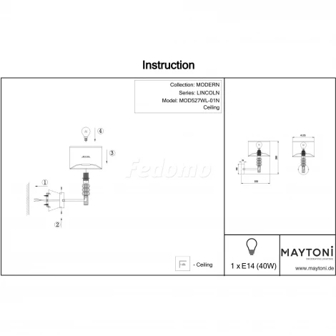 Бра Maytoni Lincoln MOD527WL-01N