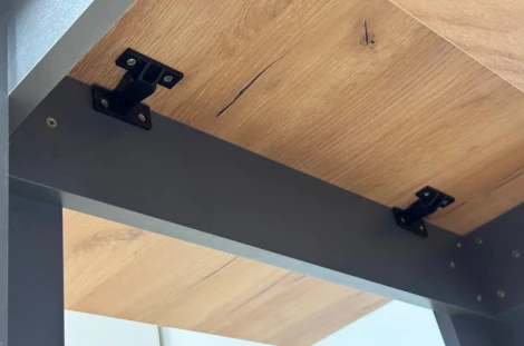 Стол обеденный раздвижной Цезарь Mebelson (Дуб золотой,Графит) арт.174398,2564