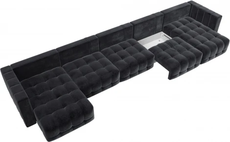 Диван П-образный Лига-052 НПБ МегаЛонг Лига Диванов (Велюр) арт.128866