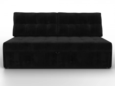 Диван прямой Лига-107 (160) (ЛДСП,Брус,Фанера,Велюр/Черный) Лига Диванов 134922