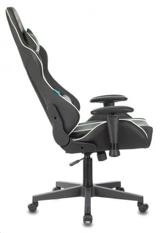 Кресло игровое Zombie A4 черный/белый эко.кожа с подголов. крестовина пластик