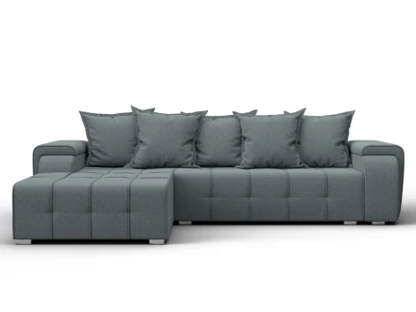 Диван угловой Лига-121 левый угол (ДСП,Брус,Рогожка/Серый) Лига Диванов 137342L