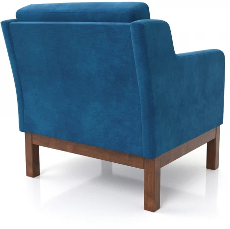 Кресло Arsko Айверс орех синий шенилл