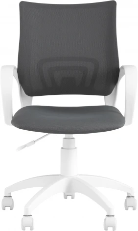 Кресло офисное Topchairs ST-BASIC-W серая ткань крестовина белый пластик УТ000036061