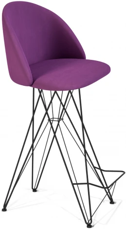 Стул барный SHT-ST35/S66 ягодное варенье/черный муар Sheffilton 8902342201