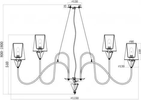 Подвесная люстра Maytoni Florero MOD078PL-12CH