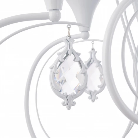 Подвесная люстра Arte Milano AM349920 349920/8-4 WT (220V, подвески, на цепи, подсвечник, свеча)