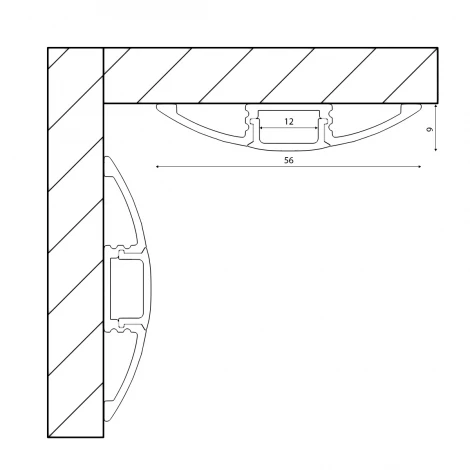 Профиль для светодиодной ленты ARC-608FL SWG
