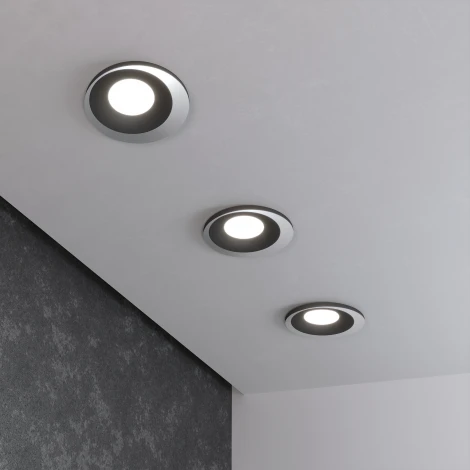 Встраиваемый точечный светильник Elektrostandard 124 MR16 черный/серебро