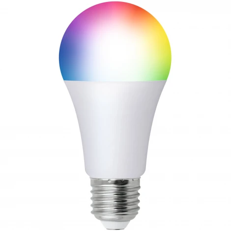 Умная лампа светодиодная Wi-Fi Bluetooth, диммируемая, матовая, 2700-6500K+RGB. Голосовое управление приложение UnielSmart Uniel LED-A60-12W/RGBW/E27/230V/WF/FR PLS80WH