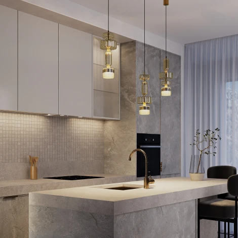 Подвесной светильник Maytoni Level MOD253PL-L18BS3K2 (LED, 220V, на проводе, круглые)