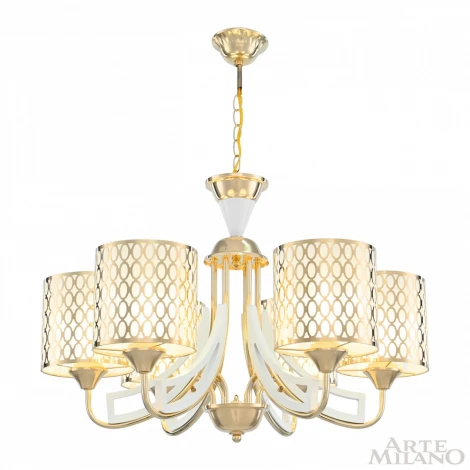 Подвесная люстра Arte Milano Florentia-3387 303387/6 Wh/Gd (220V, на цепи)