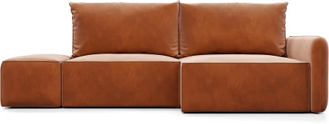 ПОРТЛЕНД Диван угловой с банкеткой терракотовый D1 furniture арт.AAA41671002