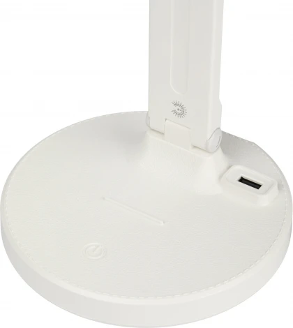 Офисная настольная лампа светодиодная складываемая с USB-портом регулировкой цветовой температуры и яркости зарядка от USB ЭРА NLED-511-6W-W (сенсорный выключатель)