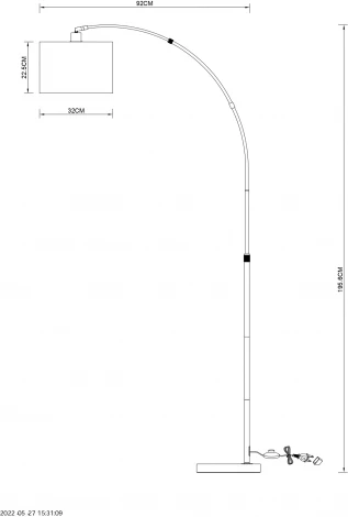 Торшер Arte Lamp Paolo A4060PN-1PB (220V, выключатель, круглые)