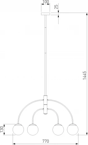 Потолочная люстра на штанге Eurosvet Cenacolo 30179/4 черный (220V)