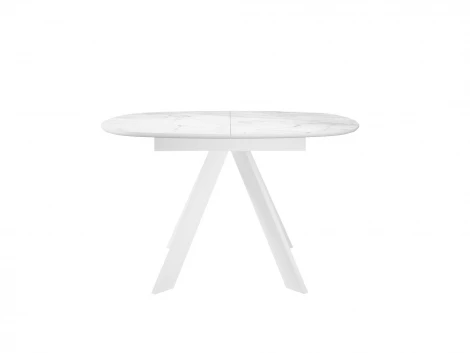 Стол DikLine BK100 Керамика Белый мрамор/подстолье белое/опоры белые 00-00072820