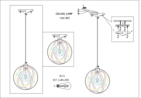 Подвесной светильник Favourite Carrera 1747-1PC