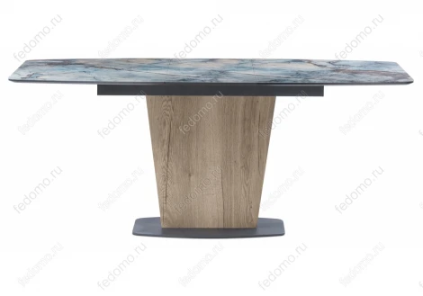 Стол на тумбе Woodville Теон магеллан / галифакс натуральный / графит 474320