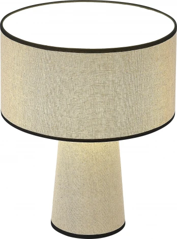Настольная лампа ST Luce Jackie SL1354.504.01 Бежевый/Бежевый, Черный E27 1*40W (220V, выключатель, круглые)