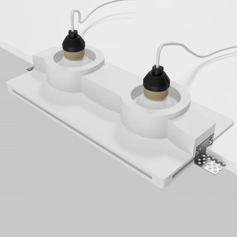 Встраиваемый светильник под гипсокартон Maytoni Gyps Modern DL124-GU10-02-TRS-W (220V)