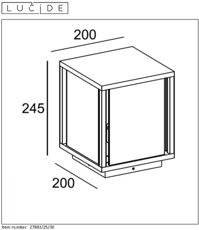 Наземный светильник Lucide Claire 27883/25/30 (220V, IP54)