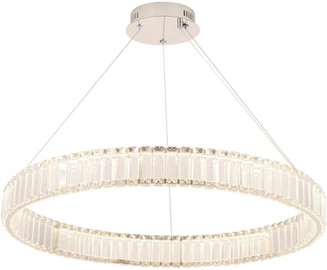 Подвесной светильник Crystal Lux MUSIKA SP70W LED CHROME (220V, на тросе, кольцо)
