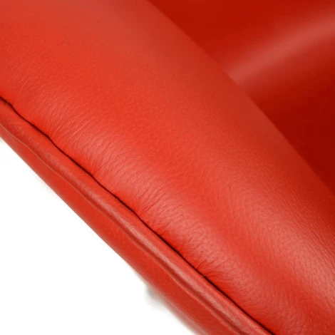 Кресло Egg Chair RedDeluxML035 база алюминий, кожа красная