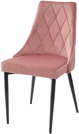 Обеденный стул M-City NEPAL BLUVEL-52 PINK/ черный каркас, велюр