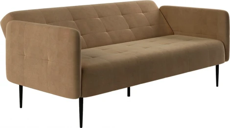 Monaco диван-кровать прямой с подлокотниками, трехместный, велюр бежевый Velutto 23 Top Concept арт.22307