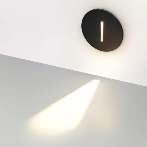 Подсветка лестницы встраиваемая Odeon Light Escala 7051/3WL металл/металл черный IP20 LED 1*3W (220V, круглые)