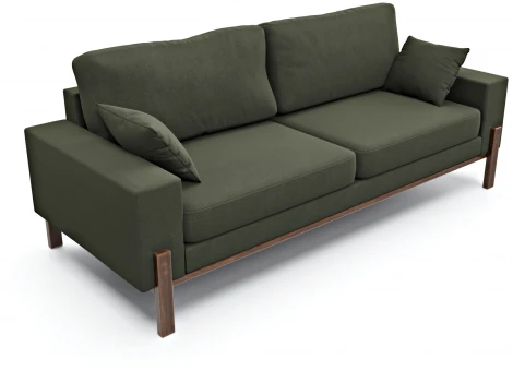 Диван Arsko прямой Хангель велюр зеленый