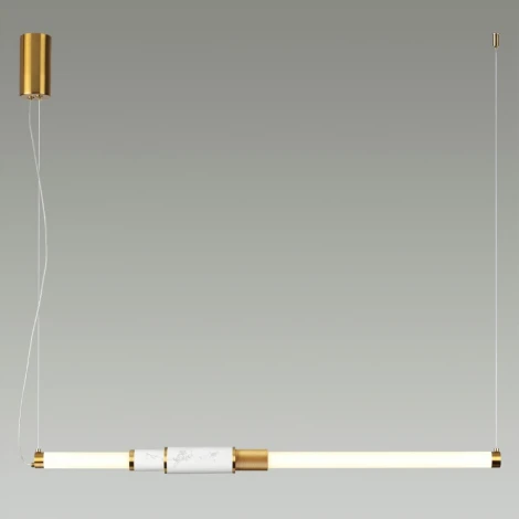 Подвесной светильник Odeon Light Marmi 4359/14L MIDCENT белый мрамор/антич. бронза/металл/акрил (ВЕРТ. И ГОРИЗОНТ) IP20 LED 14W 3000K 220V (на тросе)
